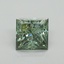 1.30 Ct. Fancy Vivid Green Princess Lab Grown Diamond