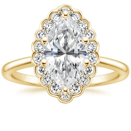 14K Yellow Gold Violette Diamond Ring