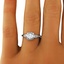The Marley Ring, smalltop view on a hand
