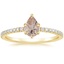18K Yellow Gold Viviana Three-Quarter Coverage Six-Prong Diamond Ring (1/3 ct. tw.), smalltop view