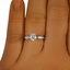 The Lyneth Ring, smallzoomed in top view on a hand