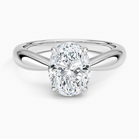 Thea Tapered Solitaire Diamond Ring