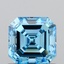 1.00 Ct. Fancy Vivid Blue Asscher Lab Grown Diamond