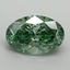 1.69 Ct. Fancy Vivid Green Oval Lab Grown Diamond