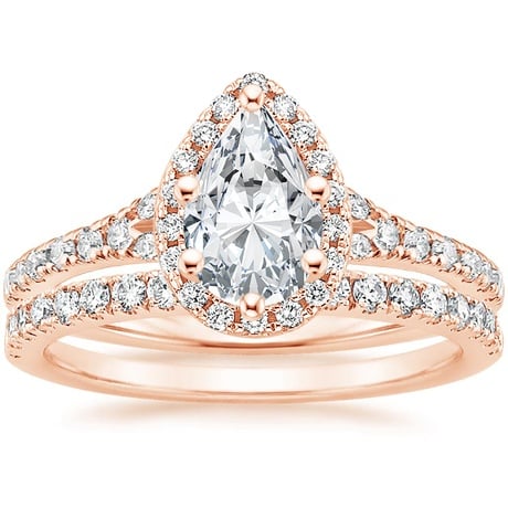 14K Rose Gold Joy Diamond Ring (1/3 ct. tw.) with Bliss Diamond Ring (1/5 ct. tw.)