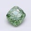 1.52 Ct. Fancy Vivid Green Cushion Lab Grown Diamond