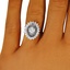 The Tupelo Ring, smalltop view on a hand