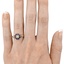 The Jae Ring, smallzoomed in top view on a hand