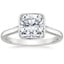 18K White Gold Luna 2mm Bezel Ring, smalltop view
