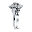 The Deandra Ring, smalltop view on a hand