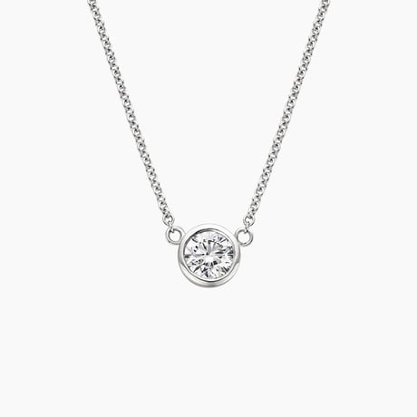 Bezel-set Diamond Necklace