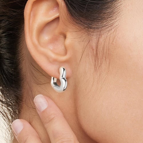 LOVE AND HEART HOOP EARRINGS ユーカリプト