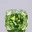 1.50 Ct. Fancy Vivid Green Cushion Lab Grown Diamond