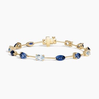 Elizabeth Taylor 6.5 in. Ombré Lab Sapphire and Lab Spinel Tennis Bracelet
