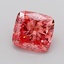 3.05 Ct. Fancy Vivid  Pink Cushion Lab Grown Diamond