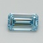1.08 Ct. Fancy Intense Blue Emerald Lab Grown Diamond