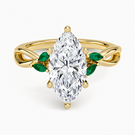 Engagement Ring With Emeralds