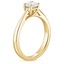 18K Yellow Gold Petite Tapered Trellis Solitaire Ring, smallside view