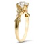 The Delinda Ring, smalltop view on a hand