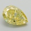 4.69 Ct. Fancy Vivid Yellow Pear Lab Grown Diamond