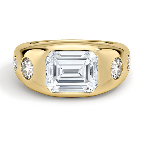 Sloane Flush Set Five Stone Diamond Dome Ring