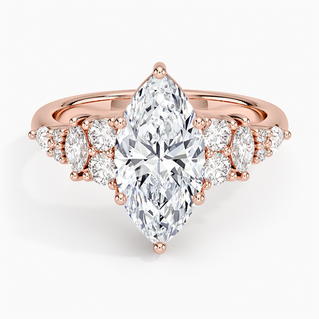 14K Rose Gold Jacqueline Diamond Ring