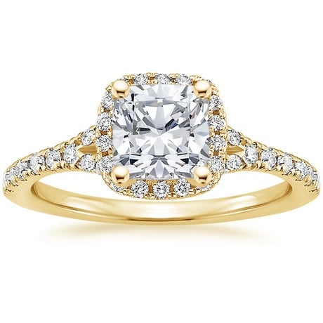 18K Yellow Gold Joy Diamond Ring (1/3 ct. tw.) with Bliss Diamond Ring (1/5 ct. tw.)