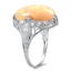 The Natoma Ring, smalltop view on a hand