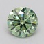 0.72 Ct. Fancy Vivid  Green Round Lab Grown Diamond