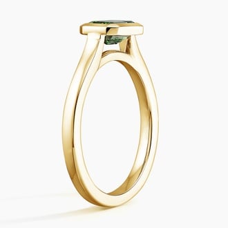 Luna East-West Pacific Green Emerald-Cut Lab Diamond Ring (1 ct. tw.)