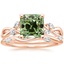 14K Rose Gold Willow Diamond Ring (1/8 ct. tw.) with Winding Willow Diamond Ring (1/8 ct. tw.)