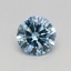 0.34 Ct. Fancy Vivid Blue Round Lab Grown Diamond