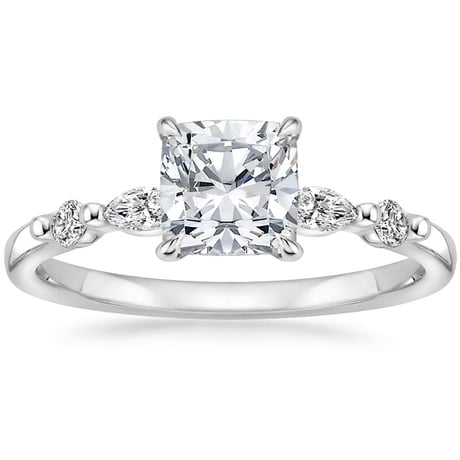 18K White Gold Petite Versailles Diamond Bridal Set (3/8 ct. tw.)
