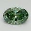 2.18 Ct. Fancy Vivid Green Oval Lab Grown Diamond