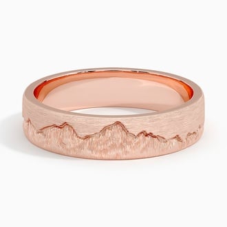 Everest 5mm Wedding Ring in 14K Rose Gold