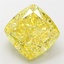 5.78 Ct. Fancy Vivid Yellow Cushion Lab Grown Diamond