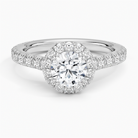 Luxe French Pavé Halo Ring