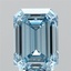 2.92 Ct. Fancy Vivid Blue Emerald Lab Grown Diamond