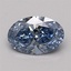 0.65 Ct. Fancy Vivid Blue Oval Lab Grown Diamond