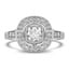 Custom Vintage Inspired Floating Halo Diamond Ring