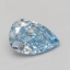 3.09 Ct. Fancy Vivid Blue Pear Lab Grown Diamond