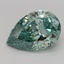 2.55 Ct. Fancy Vivid Green Pear Lab Grown Diamond