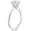 Platinum Secret Halo Diamond Ring, smallside view