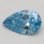0.60 Ct. Fancy Vivid Blue Pear Lab Grown Diamond