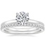 18K White Gold Floral Lattice Ring with Ballad Diamond Ring (1/6 ct. tw.)