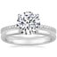 Platinum Luxe Viviana Diamond Ring (1/3 ct. tw.) with 2mm Comfort Fit Wedding Ring