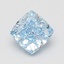 0.98 Ct. Fancy Vivid Blue Cushion Lab Grown Diamond