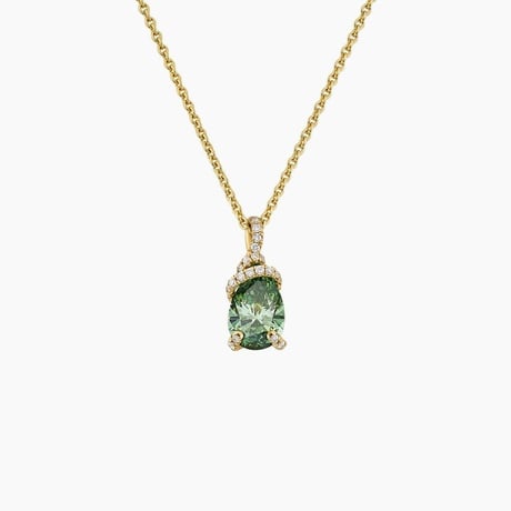 Pacific Green Lab Diamond Pavé Pendant