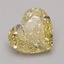 1.61 Ct. Fancy Intense Yellow Heart Lab Grown Diamond
