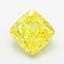 6.00 Ct. Fancy Vivid  Yellow Cushion Lab Grown Diamond